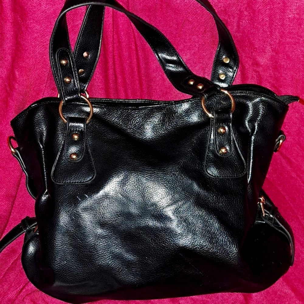 Black Patent Leather Purse